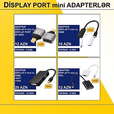 2 el pc: Adapterlər/Konverterlər (Çeviricilər) ⭐AV to VGA – 15 AZN (Topdan 11 — 5