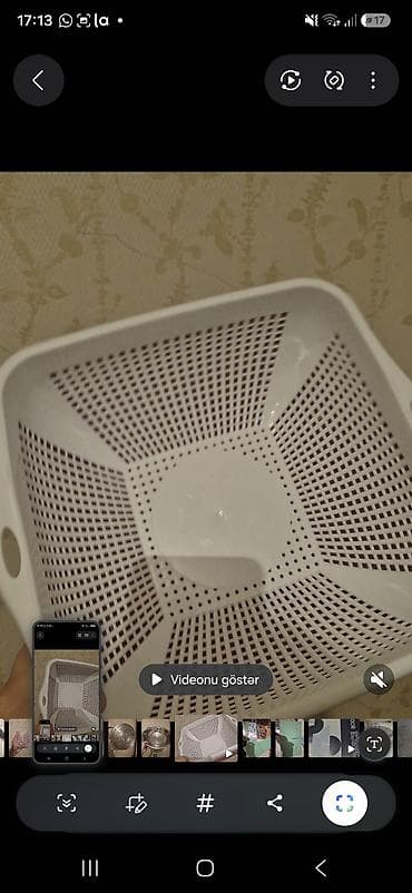 duyu: Mətbəx üçün plastik süzgəc/strujka qabı - Material: qalın və yüngül — 2
