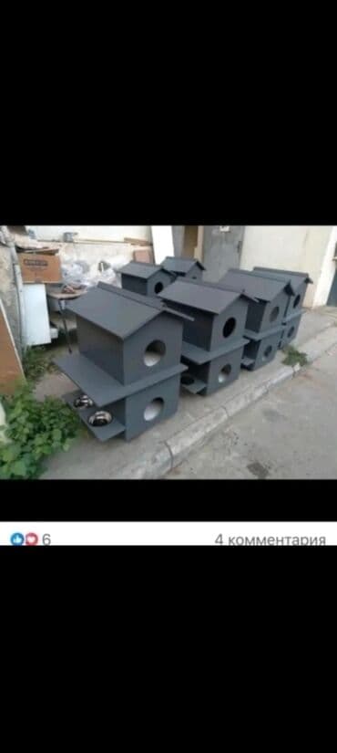 goyərcin yuvaları: Rəngli taxta heyvan evi/budaq evciyi - Material: taxta konstruksiya — 29