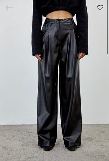 zara xs: Deri şalvar, geniş kesim. Yenidir, etiketli — 3