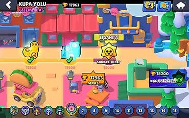 Brawl Stars hesabı – inkişaf etmiş oyun profili - Kupa yolu: 17,963 — 2