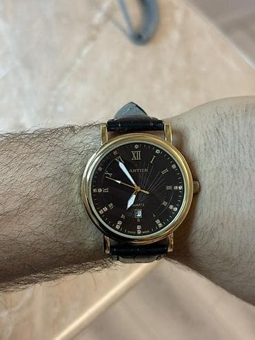 Аксессуары: Б/у, Наручные часы, Cartier, цвет - Золотой — 3