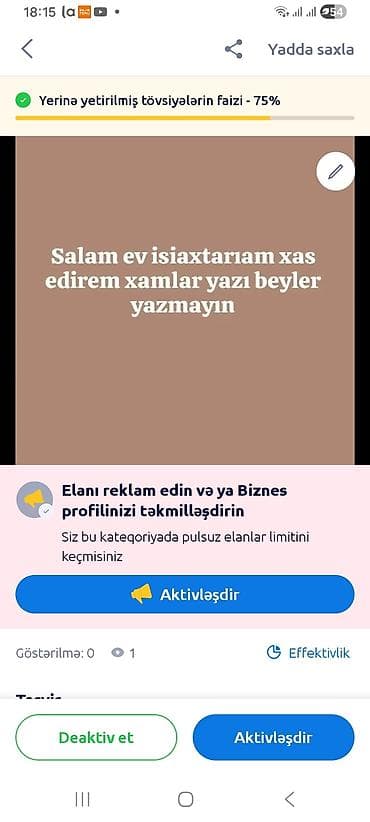 ev işlerine yardımcı bayan arıyorum: Xidmət: Ev işləri üzrə köməkçi Təsvir: - Ev təsərrüfatı işləri üçün — 1