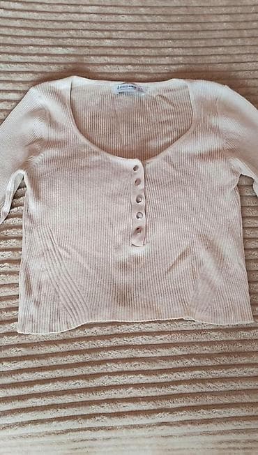 Bej rəngli qadın geyim dəsti - Üst: Stradivarius brendli, nazik