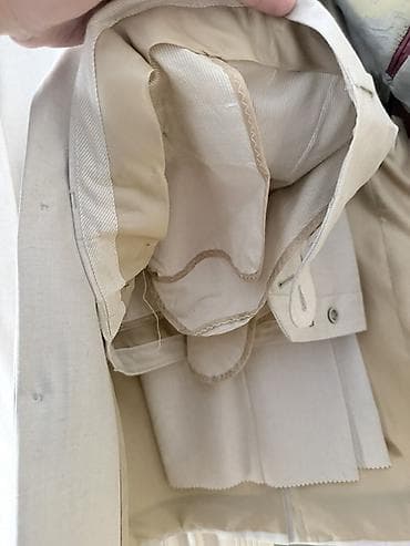 dini paltar: OKLAND kişi kostyumu – açıq bej/şampan rəngində, klassik kəsim — 4