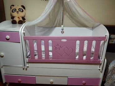 sopa: Qız üçün, Dördbucaq, Beşik, Dəst ilə, Matrassız, Yellənmə mexanizmsiz — 1