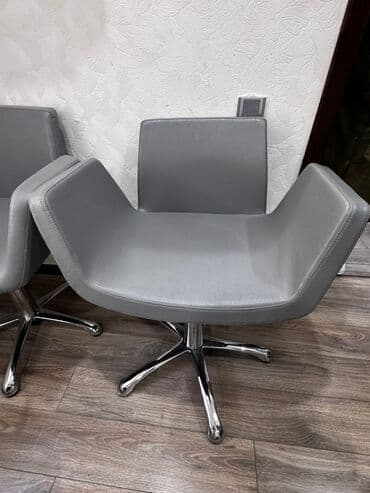 tibb şəkilləri: Salon üçün kreslolar dəsti - Rəng: Boz - Material: Yumşaq süni dəri — 2