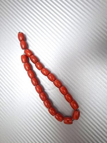 tebii mirvari muncuq: Mərcan təsbeh - Mənşə: Hind Okeanı sahili, Afrika - Material: təbii — 9