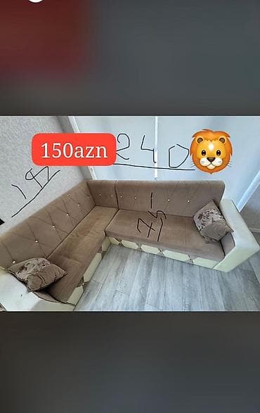 Künc divan, Açılmayan, Bazasız, Parça, Çatdırılma yoxdur