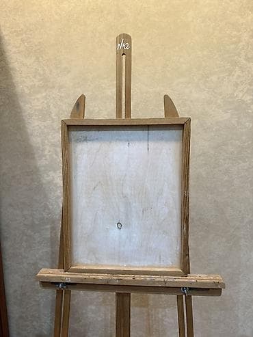 berber mebeleri: Taxta rəssam molberti - Material: təbii ağac, möhkəm konstruksiya - — 2