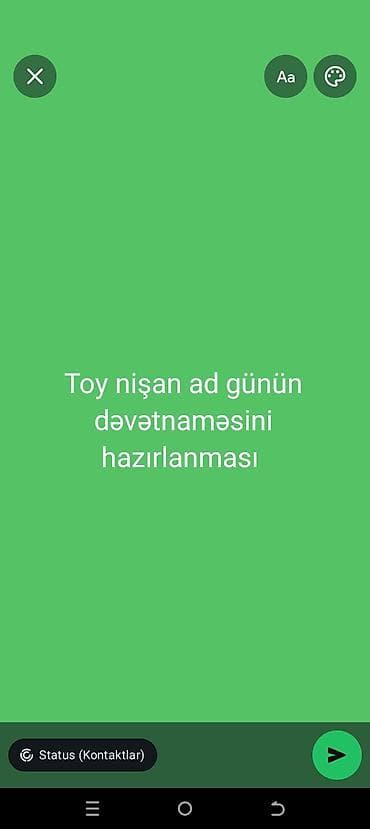 Xidmət: Toy, nişan və ad günü üçün dəvətnamələrin hazırlanması -