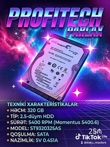 Seagate Momentus 5400.6 2.5" HDD Endirim var Texniki xüsusiyyətlər: -