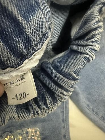 2 ci el donlar: Uşaq cins şalvarı - Rəng: klassik açıq mavi denim - Ölçü: 120 — 3