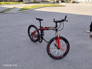 velosiped 16: Qatlanan dağ velosipedi – Adidas Qırmızı qara rəng - Çərçivə — 2