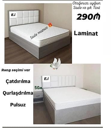 Məhsul: Laminat taxt - Otağa uyğun, sadə və şık dizayn - Yumşaq