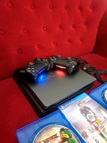 sony ses: Playstation 4 slim 1TB. Evde istifade olunub. Tam ideal veziyyetdedir — 1