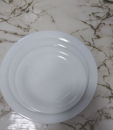 Kəsici disklər: Nahar dəsti, rəng - Ağ, Şüşə — 1