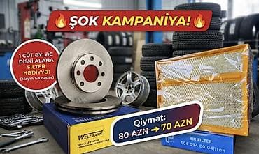 •	1 cüt Weltmann əyləc diski alana orijinal keyfiyyətli hava filtri