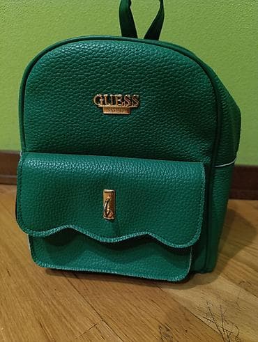 Туристические рюкзаки: Мини рюкзак GUESS ручная работа цвет:зеленый — 1