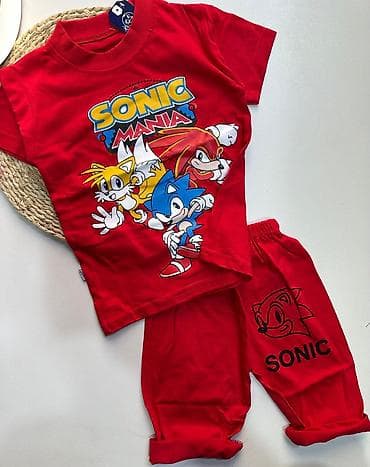 stringer alt geyimi: Uşaq yay dəsti – köynək və şort - Mövzu: Sonic Mania və “Keep Vigour” — 8