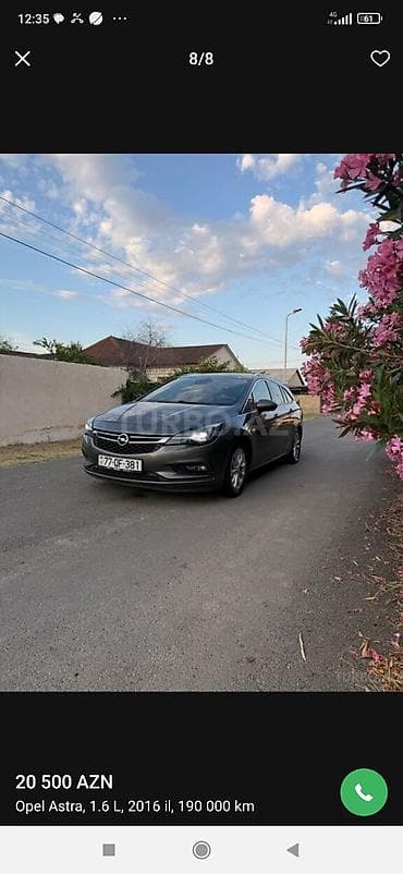 televizor pultlari: Opel Astra: 1.6 l | 2016 il Universal — 2