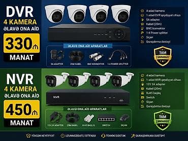 4 kameradan ibarət təhlükəsizlik sistemi paketləri DVR 4 Kamera — 1