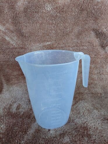 Mətbəx aksesuarları: Ölçü qrafinləri dəsti – şəffaf plastik, tutacaqlı və tökmə ağızlı - — 2