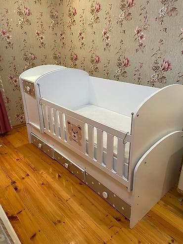 relax mebel: Oğlan və qız üçün, Dördbucaq, Beşik, Dəstsiz, Matras ilə, Yellənmə mexanizmsiz — 1