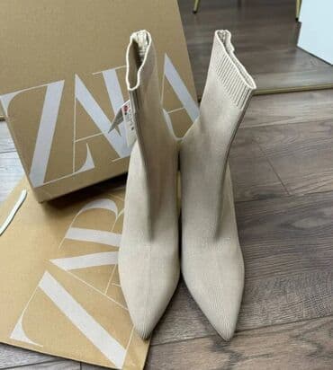 bot zara: Zara, Ölçü: 39, rəng - Bej, Yeni — 2