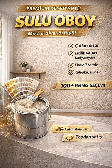 Sulu oboy – müasir divar örtüyü - Premium keyfiyyətli material - 100+