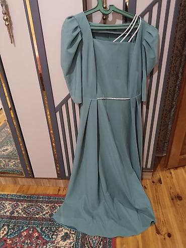 dres: - Məhsul: Qadın ziyafət geyimi - Rəng: Yaşıl-mavi (mint/seafoam tonu) — 1