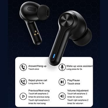 Məişət texnikası: Yeni Simsiz (Bluetooth) Qulaqcıqlar, Lenovo, rəng - Qara — 4