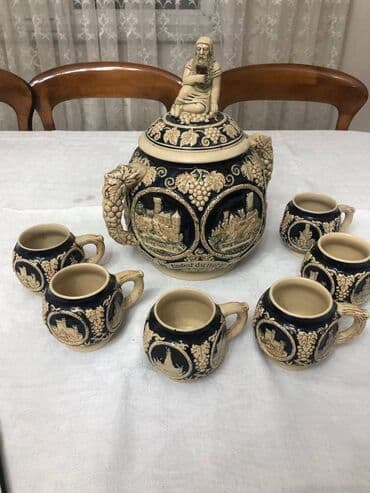 uşaq üçün yemək qab dəsti: Şərbət dəsti, Almaniya(QDR istehsalı), keramika, təzə — 1