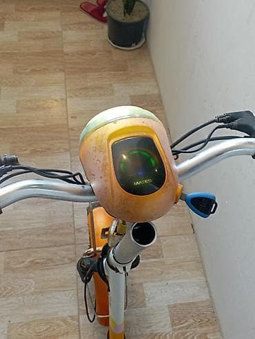 12 dyumlu velosiped: Elektrik velosipedi/skuteri – Mates markası - Rəng: narıncı-ağ — 4