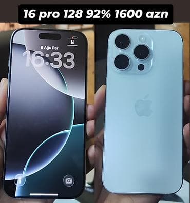 ipad pro m5: IPhone 16 Pro, 128 GB, Gümüşü, Face ID — 1