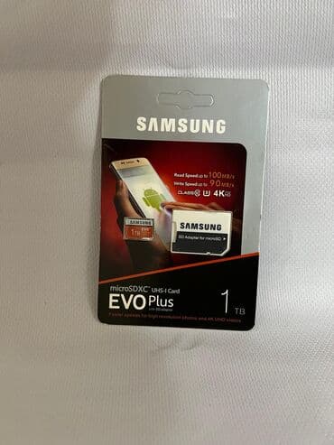 komputer samsung: SAMSUNG MİCRO SD CARD YADDAŞ 1TB OXUMA SÜRƏTİ 100 MB/S YAZMA SÜRƏTİ — 1