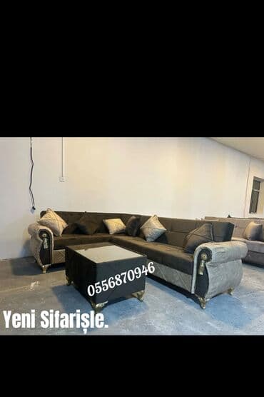 mətbəx ucun divan: Künc divan, Yeni, Açılan, Bazasız, Parça, Şəhərdaxili pulsuz çatdırılma — 1