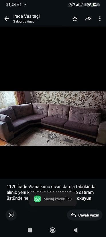 divan satisi: 1120 İrade Viana kunc divan damla fabrikində alinib yeni kimi qalib — 1