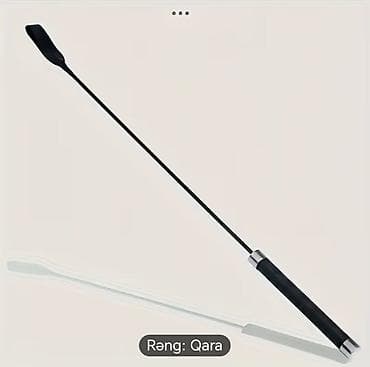 qara atlar: At Çubuğu – qara rəng Şallaq, qamçı - Ümumi uzunluq: 65 sm - Tutacaq — 4