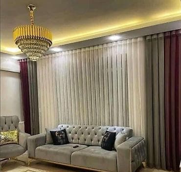 dekor mebel: Zolaqlı tül pərdələr – müasir interyer üçün dekorativ və funksional — 5