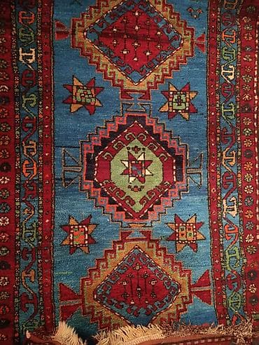 xalca quba: Quba üslubunda əl toxuması xalça - Dizayn: Mərkəzdə iri — 1