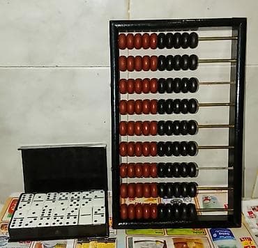 taxta satisi: Məhsul: Abak və domino dəsti - Abak: Taxta çərçivəli, metal çubuqlu — 1