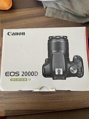 bas qirxan: Canon EOS 2000D DSLR fotoaparat WHATSAPP YOXDUR ZƏNG EDIN Qutusuyla — 1