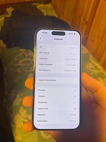 Mobil telefon və aksesuarlar: IPhone 15 Pro, 128 GB, Natural Titanium — 1