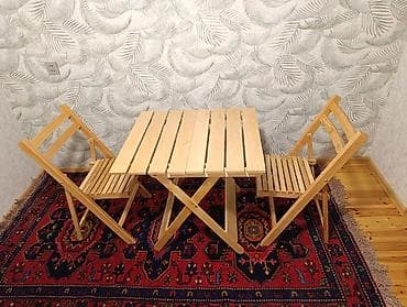 şuşə masa: Balkon üçün, Qatlanan, Kvadrat masa — 1