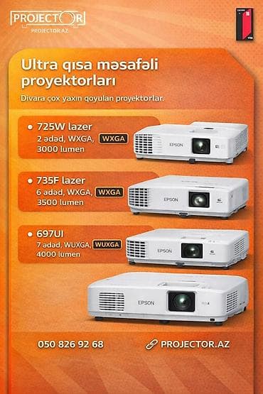 İşlənmiş Qısa fokuslu Proyektor Epson, Ödənişli çatdırılma — 4