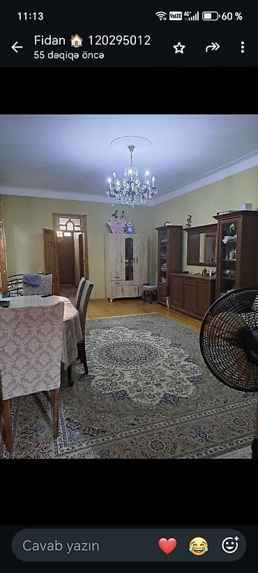 bine sovxoz evler: 3 otaqlı ev – mebel və məişət texnikası ilə - Geniş qonaq otağı — 4