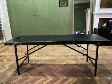 Portativ masaj masası - Rəng: qara - Katlanan konstruksiya: ikiqat