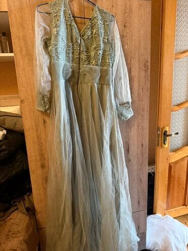 yaşıl qadın ətəkləri: Ziyafət donları – 2 model 1) Yaşıl-qara maxi don - Parıltılı yaşıl — 13