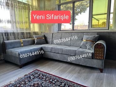 tek divan modelleri: Künc divan, Qonaq otağı üçün, Vеlur parça, Bazalı, Açılan, Kitab — 4